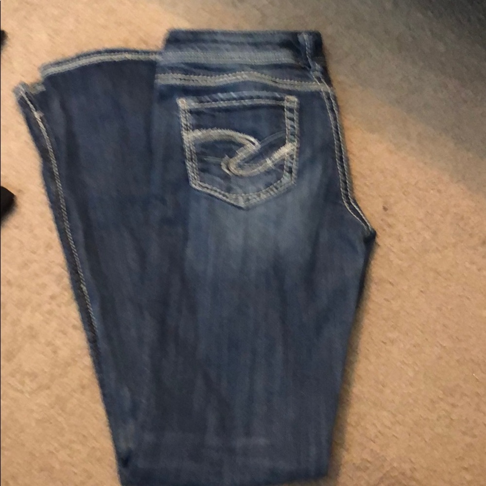 Like new Silver Twisted jeans size 29x33